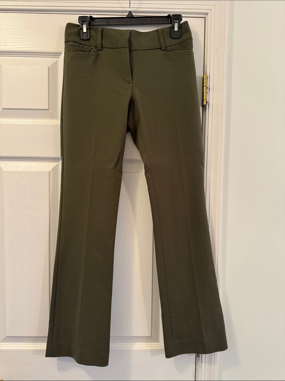 New York & Company Olive Green Bootcut Dress Pants